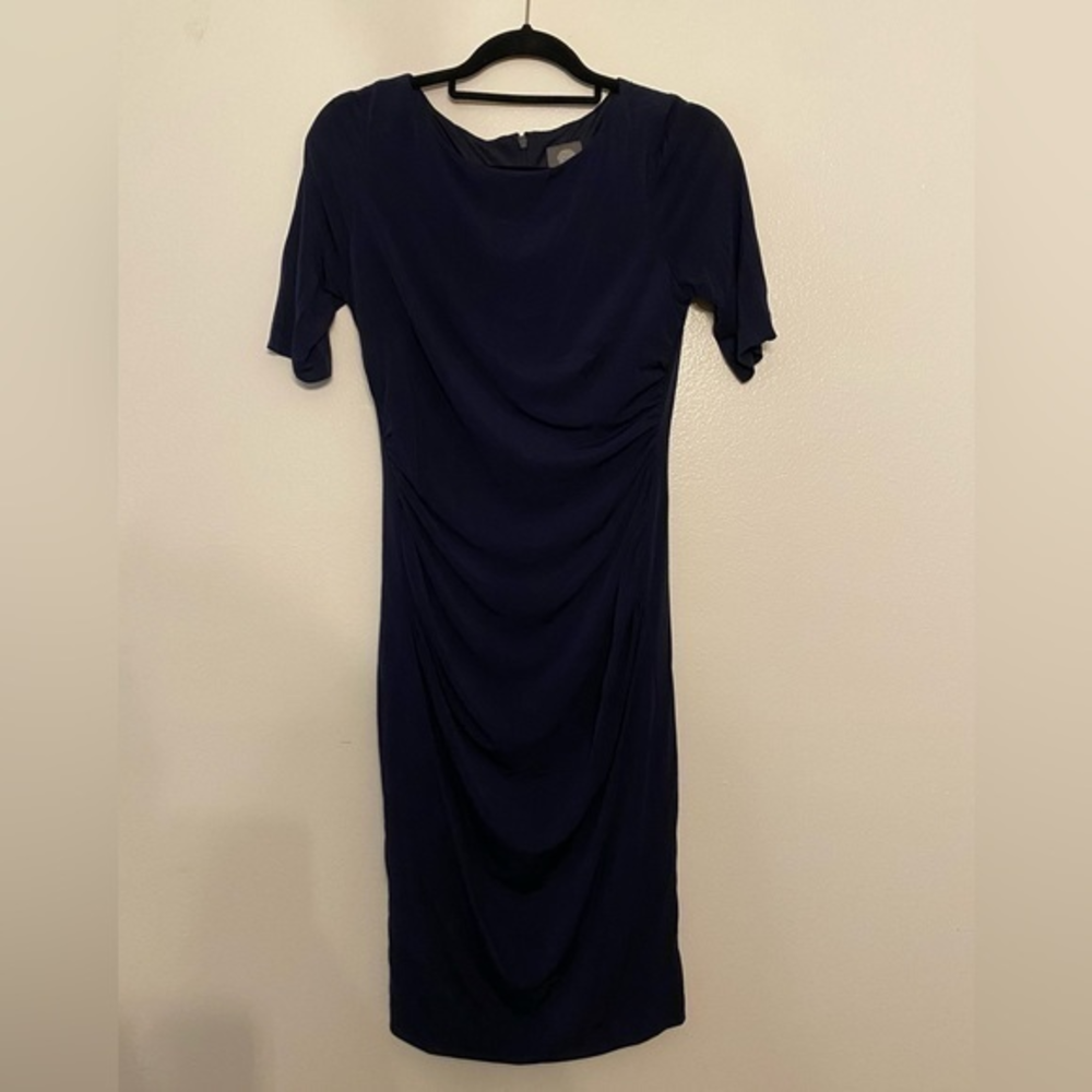 Vince Camuto | Navy Blue Short Sleeve Dress
